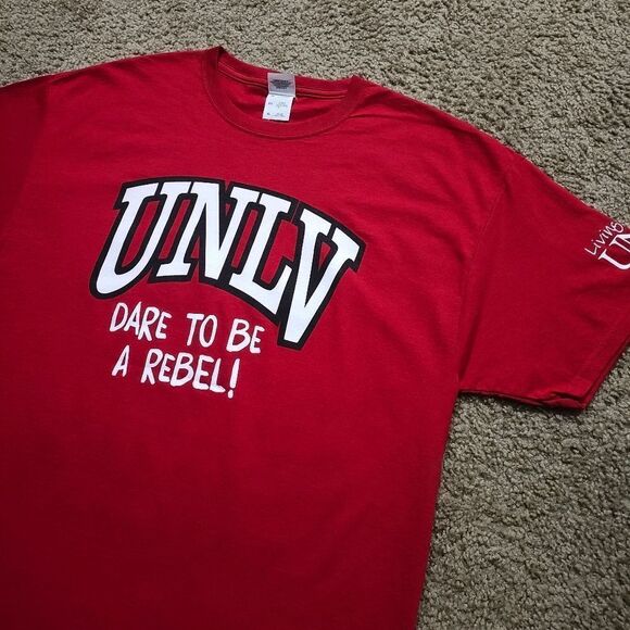 Jerzees UNLV Red Graphic Dri-Power Unisex T-Shirt #4 - Picture 2 of 5